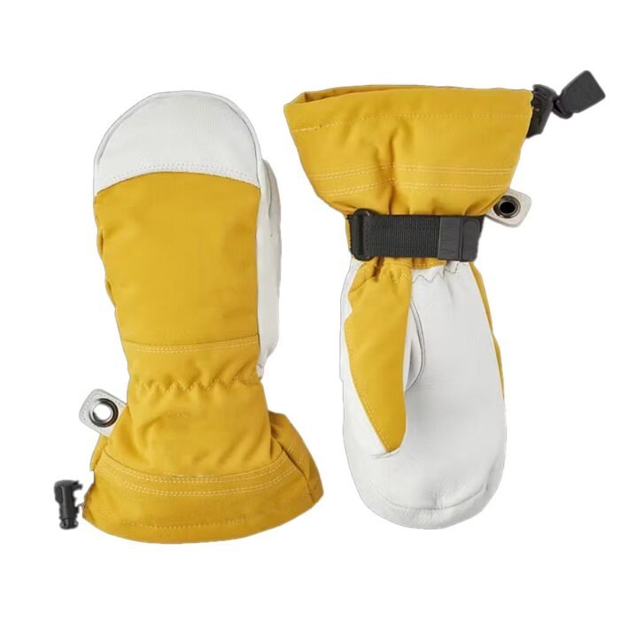 Army Leather Heli Ski Mitt - Image 1